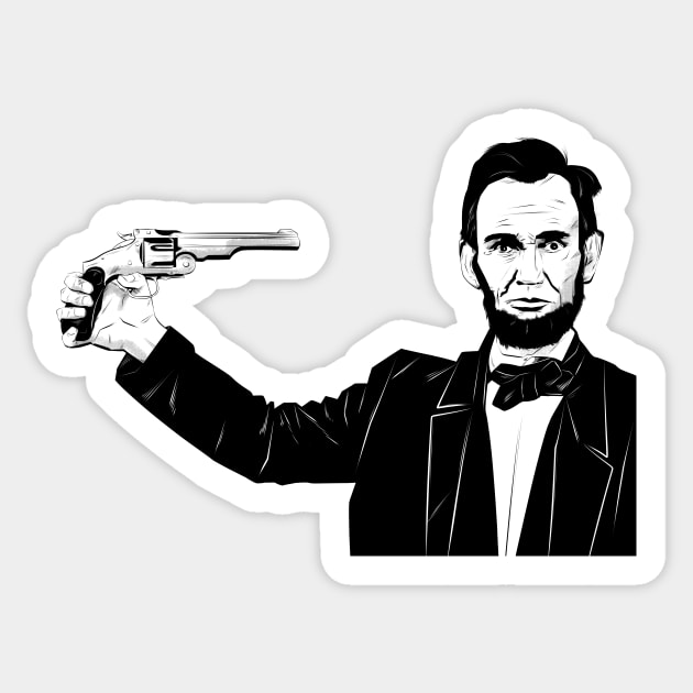 Abe Shot First Sticker by HeroInstitute